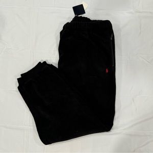 Polo by Ralph Lauren black fleece jogger sweatpant. Red horse logo. Brand new XL